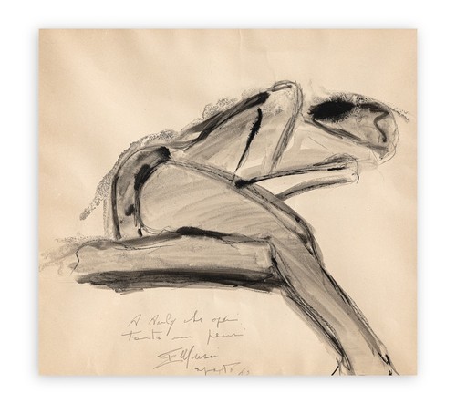 Gouache carta firma - gouache, su