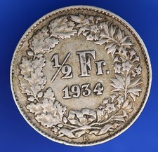 1934 Svizzera, 1/2 franco
