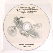CD MANUALE OFFICINA Istruzioni per riparazioni BMW F 650 GS GS DAKAR Anno 2000