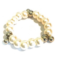 Bracciale perle bianche da