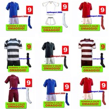COMPLETO CALCIO CALCETTO KIT LEGEA VARI TIPI CALZE E NUMERO OMAGGIO - SVENDITA!