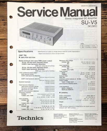 Technics amplificatore - technics, su-v5