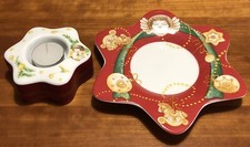 Lotto Due Portacandele THUN DOLCE NATALE nuovi Senza Scatola