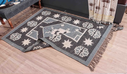 Tappeto kilim juta lana - kilim,