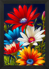 Quadro con cornice fiori