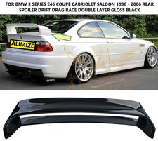 PER BMW SERIE 3 E46 M3 CABRIOLET COUPE BERLINA SPOILER ALA DRIFT DRAG NERO