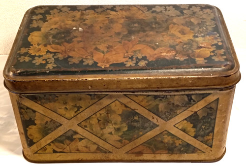 Antica scatola latta - antica, di