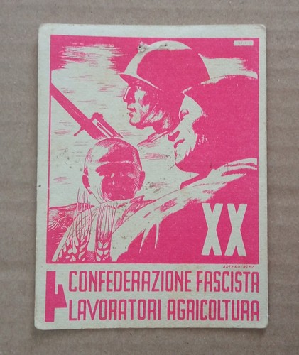 Card tessera conf fascista - tessera, conf.