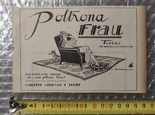 Antica pubblicità 1925 Poltrona Frau Milano DA INCORNICIARE Roaring Twenties
