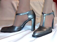 Décolleté argento con cinturino, tacco alto, marca Sisley, taglia 39