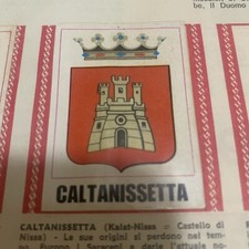 FIGURINA STEMMA CALTANISSETTA ITALIA PATRIA NOSTRA ED.PANINI 1968 OTTIMA DA REC