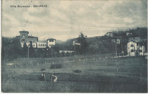 Antica cartolina villa - di,