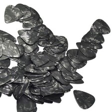 Lotto di 100 pezzi plettri per chitarra in celluloide calibro 0,96 mm Black Pearl Heavy