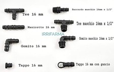 Raccordi portagomma per tubo polietilene poroso ala gocciolante gomito tee tappo