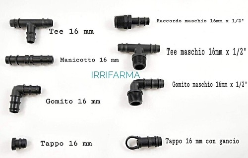 Raccordi portagomma per - , tubo
