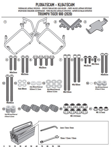 Givi kit portavaligie - givi, laterale