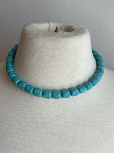 Collana perle lucite blu - perle, di