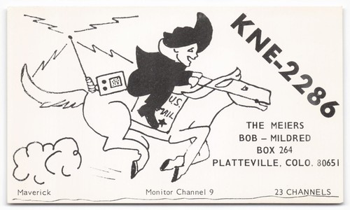 Vintage radio qsl postcard - radio,