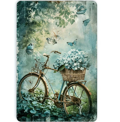 Insegna latta metallo fiori - insegna,