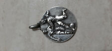 Medaglia Calcio-Metallo Argentato cm 3  Peso g 11-VINTAGE-ITALIA-WORLD