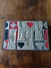 Ottaviani - Scatola Per Carte adi Fiches - Semi Carte- Argento 925 - 1960 - Rara