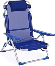 Spiaggina Alluminio Sdraio Mare Spiaggia Prendisole Reclinabile Pieghevole Sole