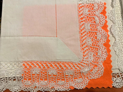 Lenzuolo lino ricamo mano - lenzuolo,