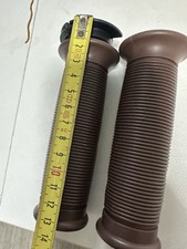 Manopole gomma moto custom cafe racer harley bobber marroni