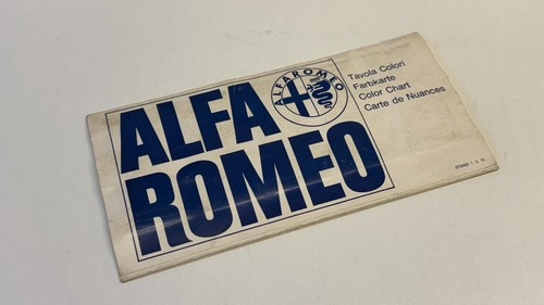 Alfa romeo tabella colori auto - alfa,