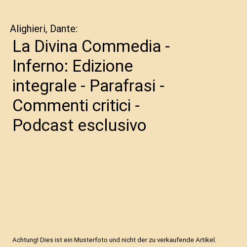 Divina commedia inferno - commedia,