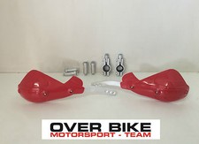 PARAMANI RINFORZATI BIKE IT IN ALLUMINIO PLASTICA ROSSA PER STERZO 22mm CIRCUIT