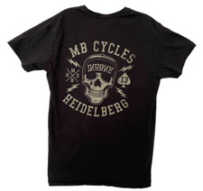MB Cycles Heidelberg B&C Collection Motorcycle Biker Skull Black T-shirt Large