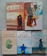 Lotto 5 libri romanzi Nicholas Sparks La vita in due I passi dell'amore Un cuore