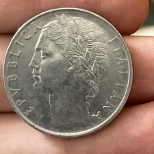 Moneta Italia 100 Lire 1961 L100 Tipo Grande Dea Minerva Acciaio Inox