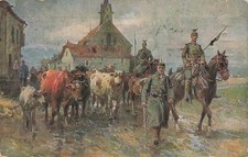 Cartolina WW1 Ulanen Soldati