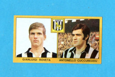 PANINI CALCIATORI 1969/70 Figurina ROVETA+CUCCUR.-JUVENTUS-OTTIMA MAI ATTACCATA