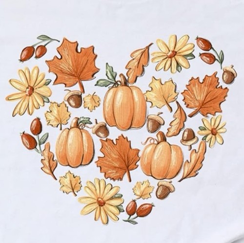 Fall heart dtf transfers - fall,
