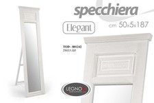 SPECCHIO LEGNO FIGURA INTERA
