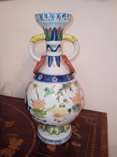 Antico vaso cinese wucai - cinese,