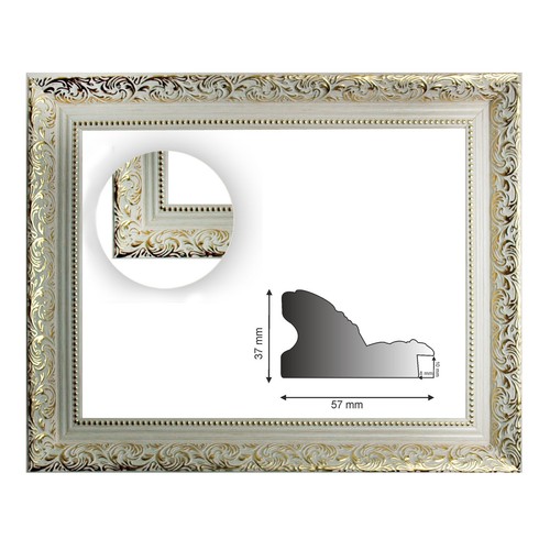 Cornice barocca bianco con - cornice,