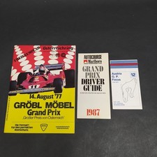 Lotto di 3 programmi e opuscoli di Gran Premi automobilistici 1977/1987