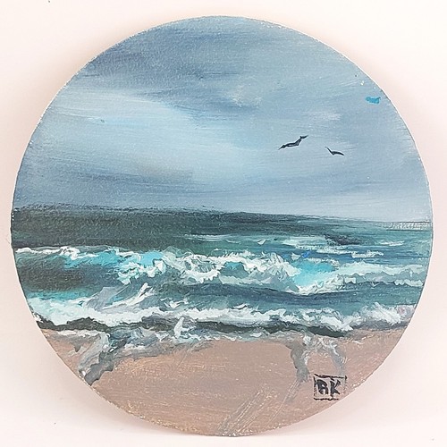 Dipinto olio paesaggio marino