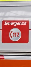 LOGO 112 EMERGENZA 39.5X30.5 AMBULANZA SOCCORSO SANITARIO AUTOMEDICA TRASPORTO
