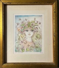 Felicita Frai del 1978  Acquerello con cornice 42x47