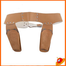 Travestimento Professionale Far West Cow Boy Sceriffo Cinturone Fondina Pistola 