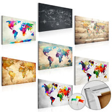 Mappamondo Lavagna Di Sughero Quadro Su Tela Decorazione da parete k-A-0055-p-a