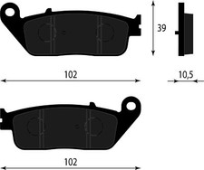 PASTIGLIE FRENO POSTERIORI KYMCO XCITING 400 i ABS 2014