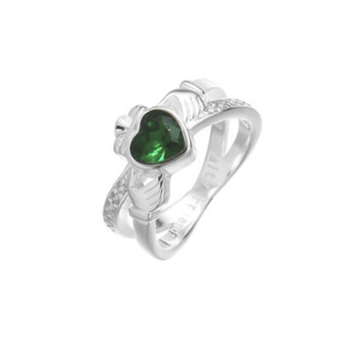 Sterling silver claddagh ring - silver,