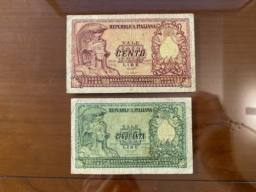 Lotto banconote lire - lotto, 50