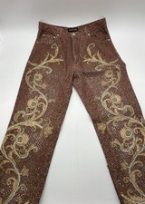 Jeans Vintage Roberto Cavalli Ottimi Colori Oceano Taglia 38/40 EU 106 Cm Lunghezza